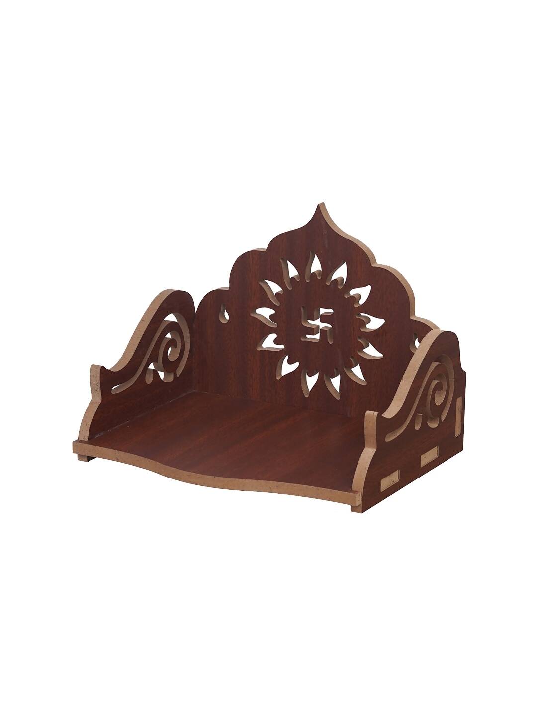 eCraftIndia Brown Decorative Beautiful Wooden Pooja Temple - Distacart