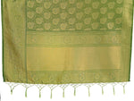 Thumbnail for Vardha Women's Olive Green Kanchipuram Raw Silk Saree With Unstitched Blouse Piece