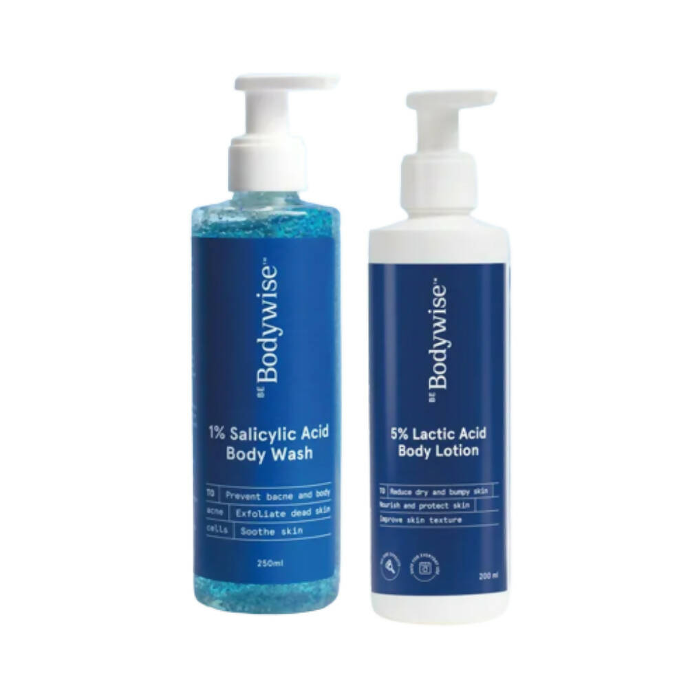 BeBodywise 1% Salicylic Acid Body Wash and 5% Lactic Acid Body Lotion - Distacart