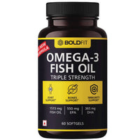 Thumbnail for Boldfit Omega-3 Fish Oil Triple Strength Softgels - Distacart