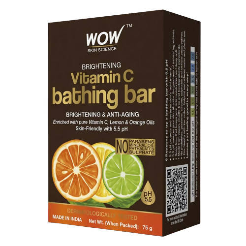 Wow Skin Science Brightening Vitamin C Bathing Bar - Distacart