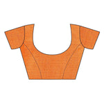 Thumbnail for Vamika Multicolor Orange Kalamkari With Jhalar Khadi Silk Saree