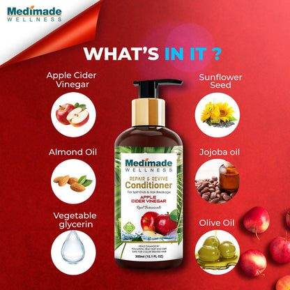 Medimade Wellness Repair & Revive Conditioner With Apple Cider Vinegar - Distacart