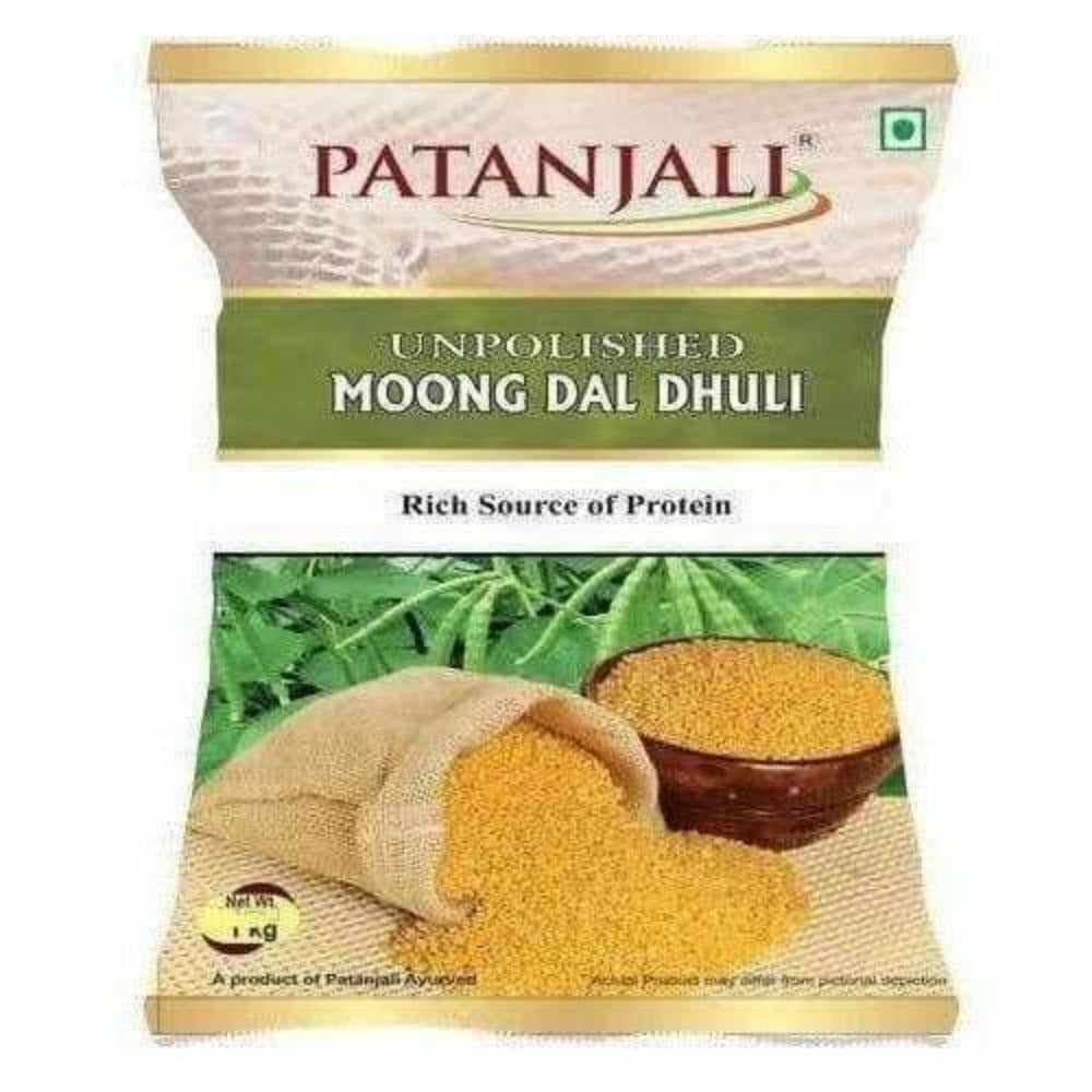 Patanjali Unpolished Moong Dal Dhuli (1 kg) - Distacart