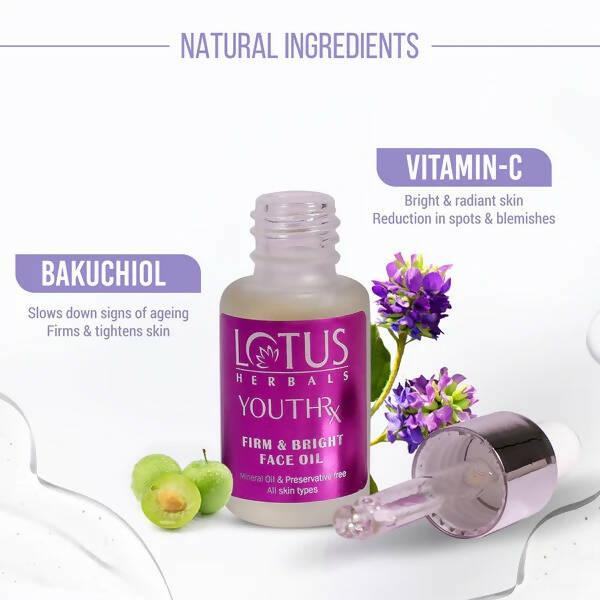 Lotus Herbals Youthrx Firm & Bright Face Oil - Distacart