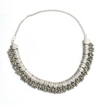 Thumbnail for Mominos Fashion Johar Kamal Oxidised Silver-Plated Heart Design Necklace Choker Set For Women - Distacart
