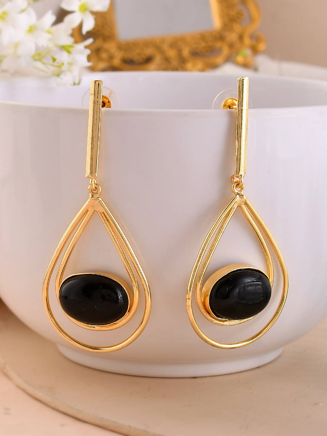 VOJ Women Gold Color stainless steel Earrings - Distacart