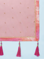 Thumbnail for House of Panchhi Orange Organza Shibori Printed Lehenga choli & Dupatta - Distacart