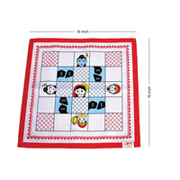 Thumbnail for Desi Toys Ramayan Chauka Bara/ Ashta Chamma, Classic Strategy Board Game with Canvas Fabric Board, Based on Indian Mythological Story - Distacart