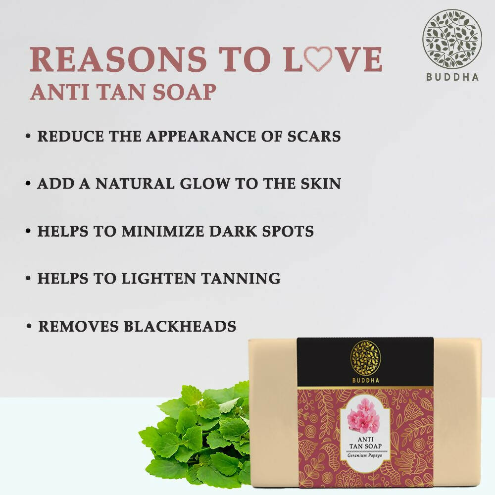 Buddha Natural Anti Tan Soap - Tan Removal, Dead Skin Removal, De Tan Naturally - Distacart