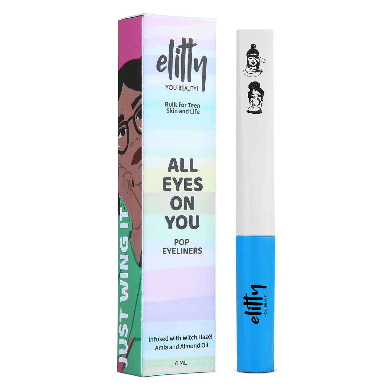 Elitty Eye Gotta Feeling - Pop Eyeliner Matte-Santorini- Light Blue - Distacart
