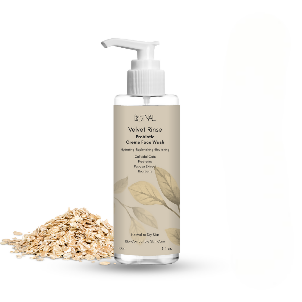 Botnal Velvet Rinse Probiotic Creme Face Wash with Colloidal Oats for Hydration - Distacart