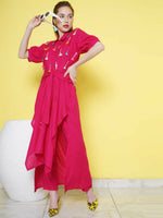 Thumbnail for Women Republic Pink Rayon Indoester Set - Distacart