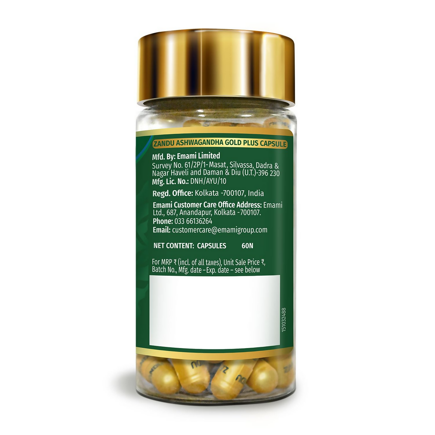 Zandu Ashwagandha Gold Plus Capsules - Distacart
