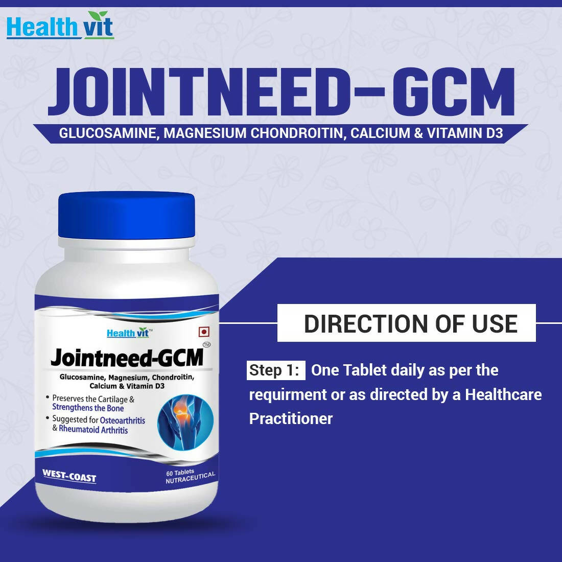 Healthvit Jointneed-GCM Tablets - Distacart