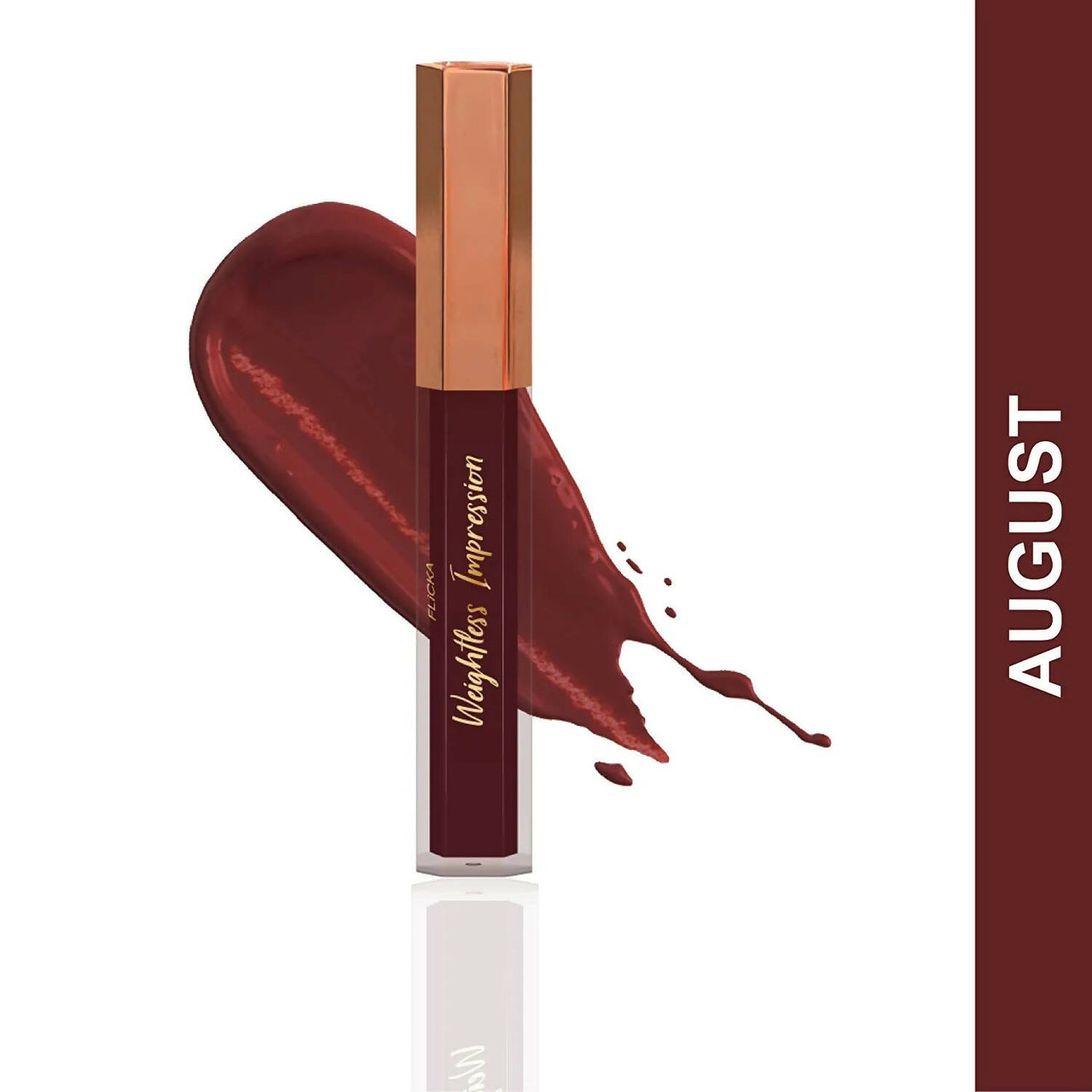 FLiCKA Weightless Impression 08 August - Maroon Matte Finish Liquid Lipstick - Distacart