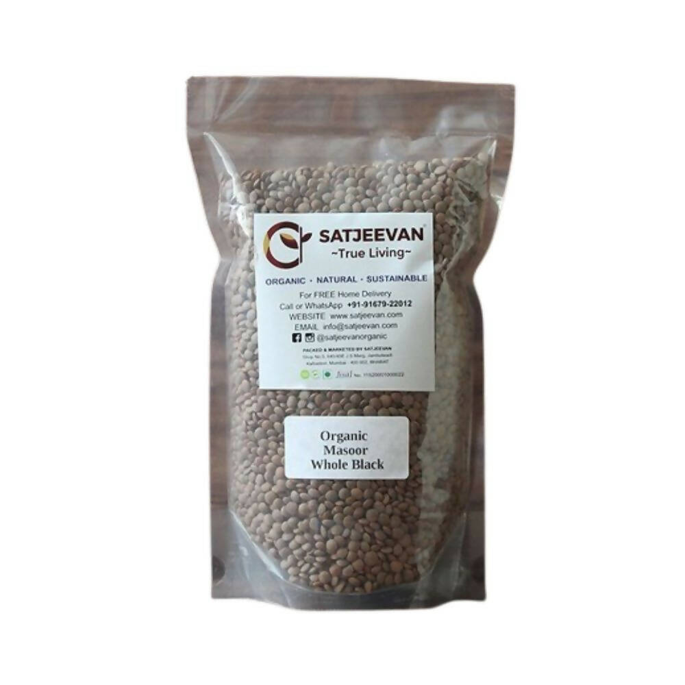 Satjeevan Organic Masoor Whole Black - Distacart