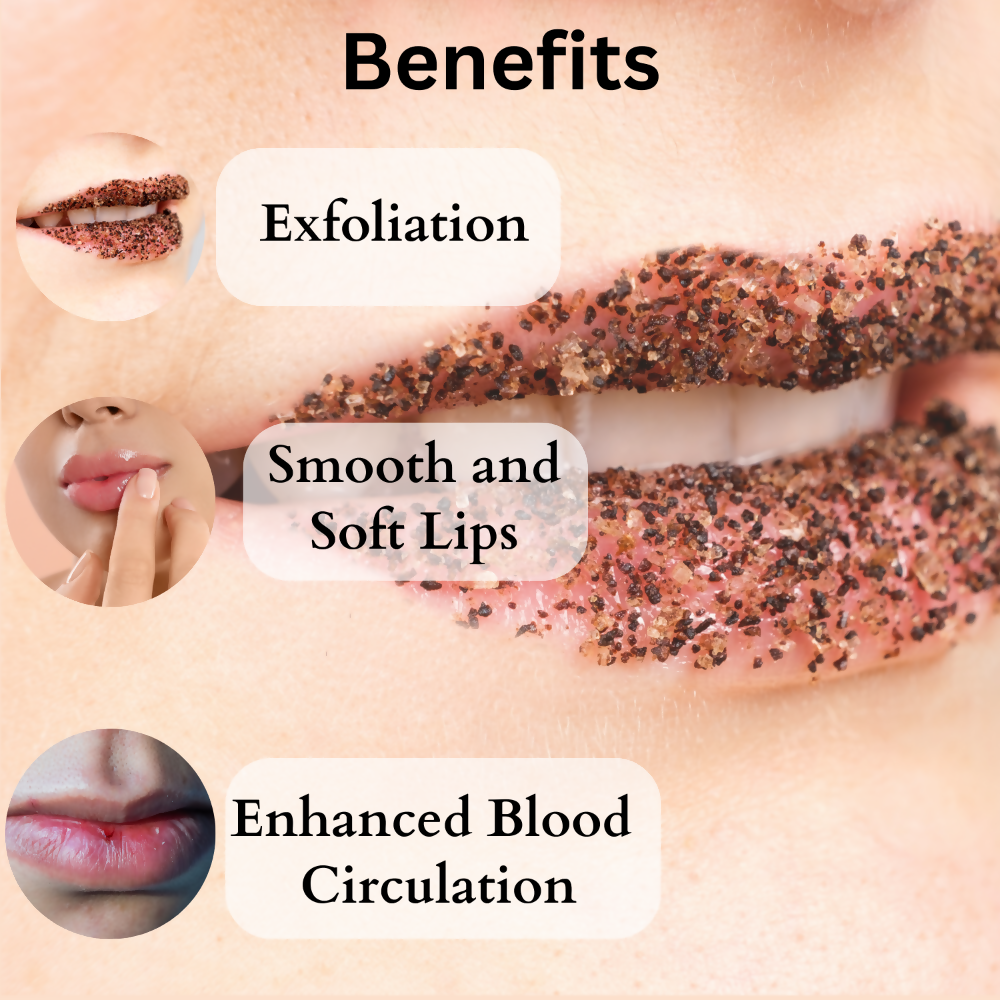Dermistry Exfoliating Lightening Coffee & Sugar Lip Scrub for Dark Dry Chapped Lips & Pigmentation - Distacart