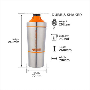 Dubblin Dubb & Shaker Gym Shaker Bottle - Distacart