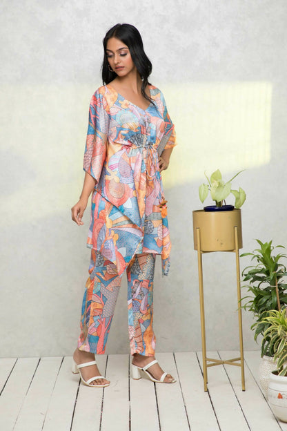 Myshka Multi - Printed Women Bling & Sparkly Co-Ords - Distacart