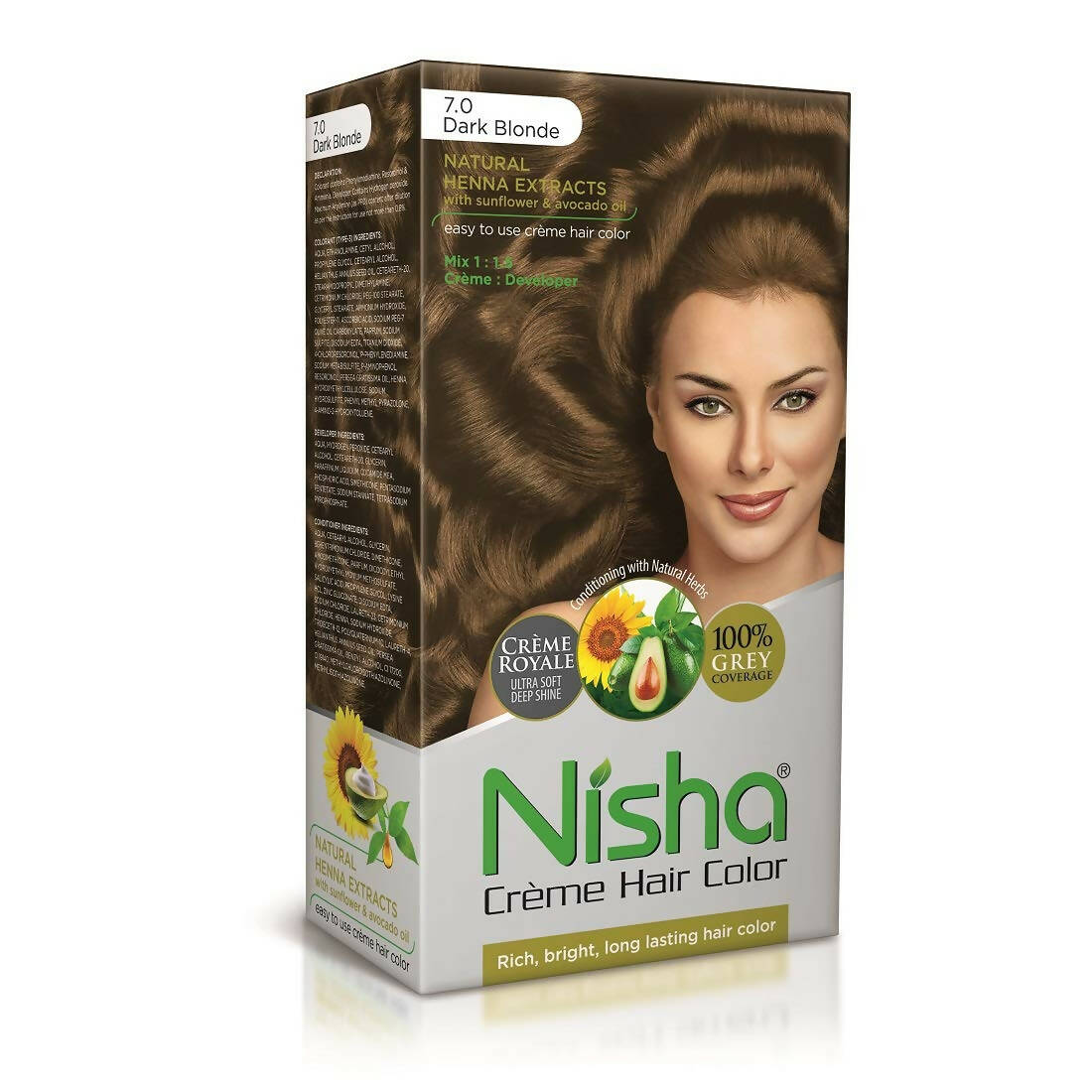 Nisha Creme Hair Color Dark Blonde - Distacart