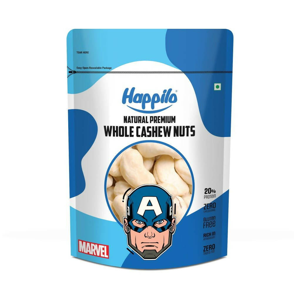 Happilo Natural Whole Cashews-Marvel Captain America Edition - Distacart