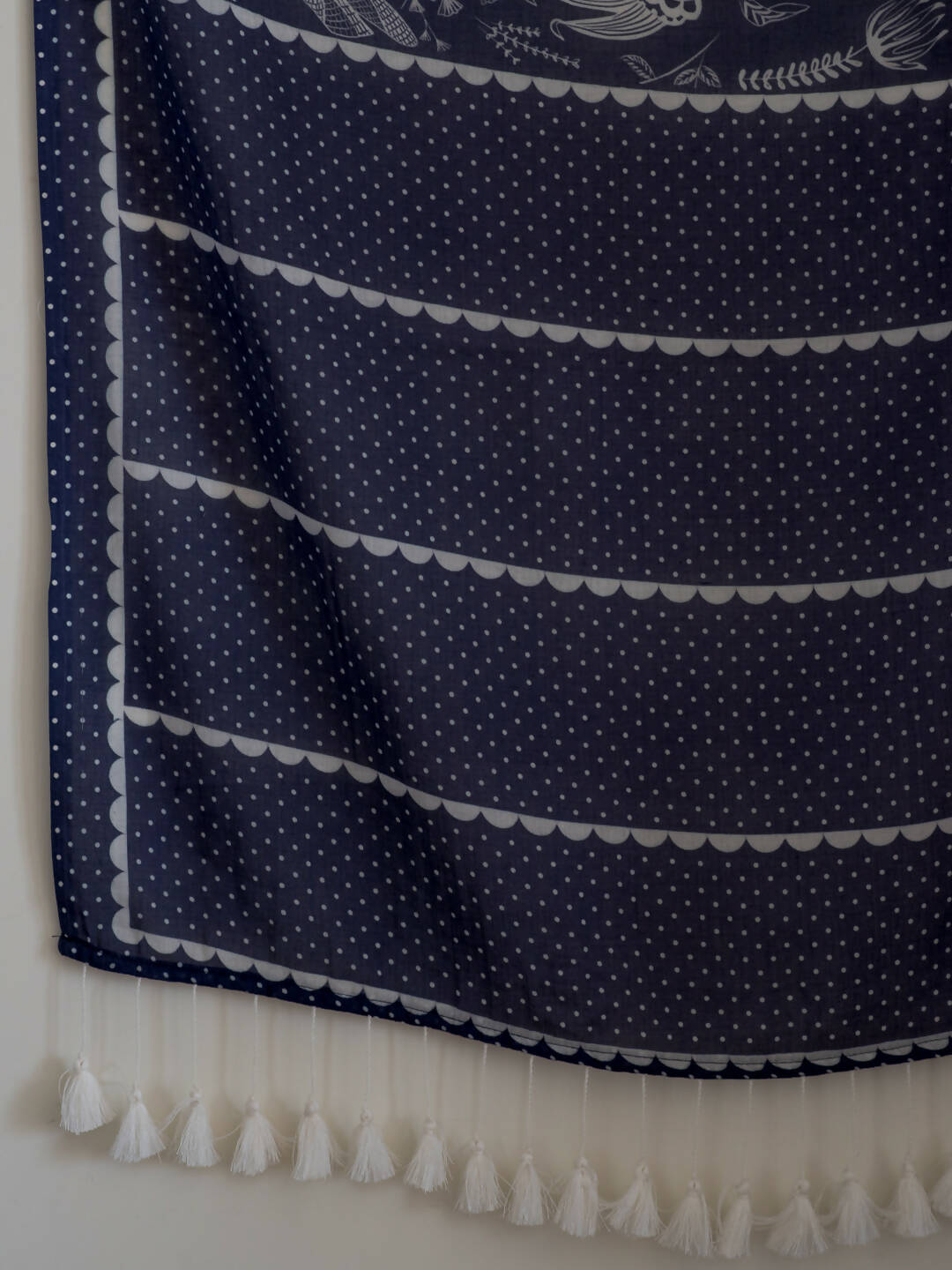 Suta Blue Floral Pure Cotton Saree - Distacart