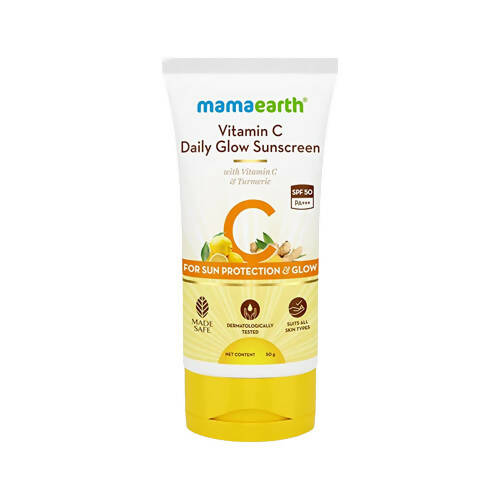 Mamaearth Vitamin C Daily Glow Sunscreen for Sun Protection &amp; Glow - Distacart