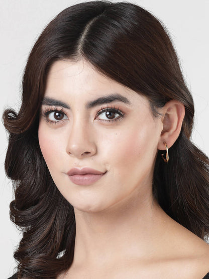 NVR Women's Set of 3 Gold-Plated Hoop Earrings - Distacart