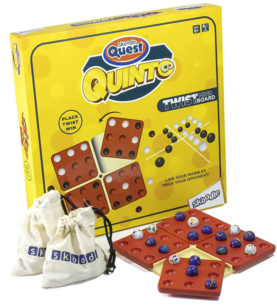 Skoodle Quest Quinto, Brain Puzzle and Strategy Board Game for Children and Adults - Distacart