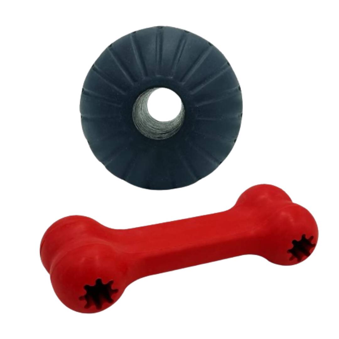Goofy Tails Natural Rubber Dog Toys Combo - Distacart