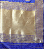 Thumbnail for Lorenvalley Fashion Blue Soft Silk Woven Design Gold Zari Weaving Saree - Distacart