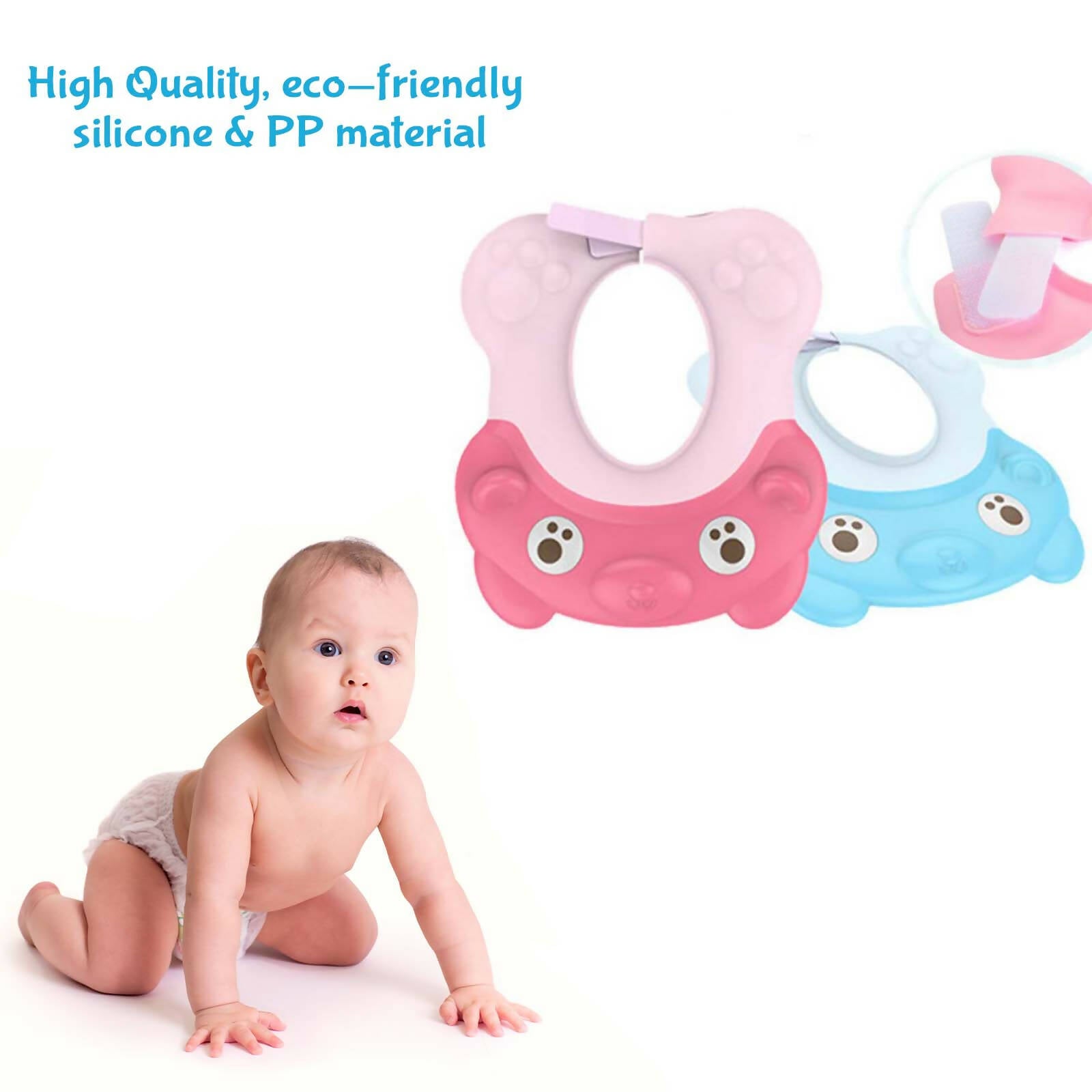 Safe-O-Kid Shampoo Shower cap for kids set of 2pcs- Blue Colour - Distacart