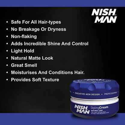 Nishman Hair Styling Cream Flexible 5 - Distacart