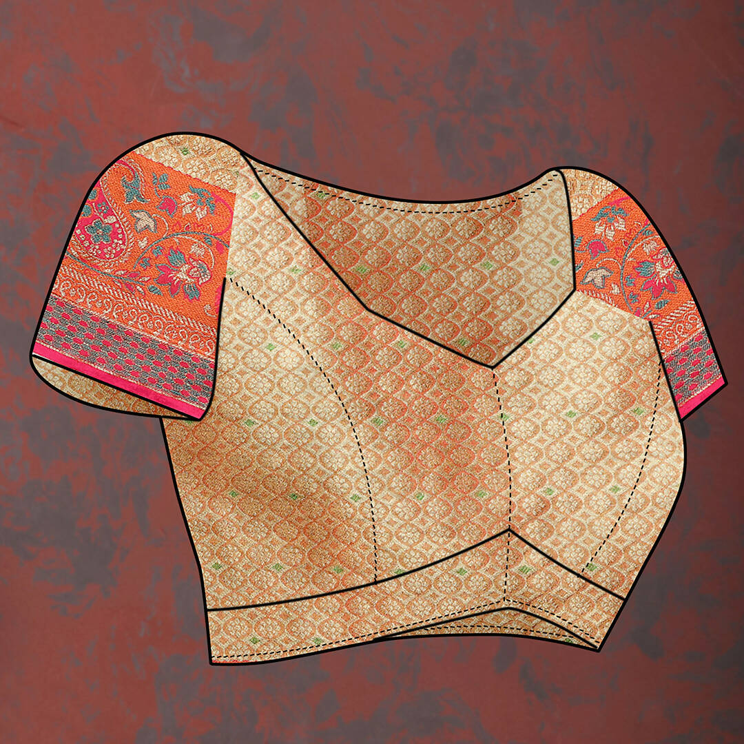 Lorenvalley Fashion Navyblue Kanjivaram Silk Woven Design with Zari Weaving Saree - Distacart