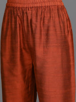 Thumbnail for Varanga Women Maroon Embroidered Yoke Design Kurta with Trousers & Dupatta - Distacart