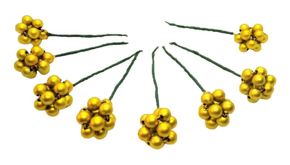 Gold Beaded Hair Brooches