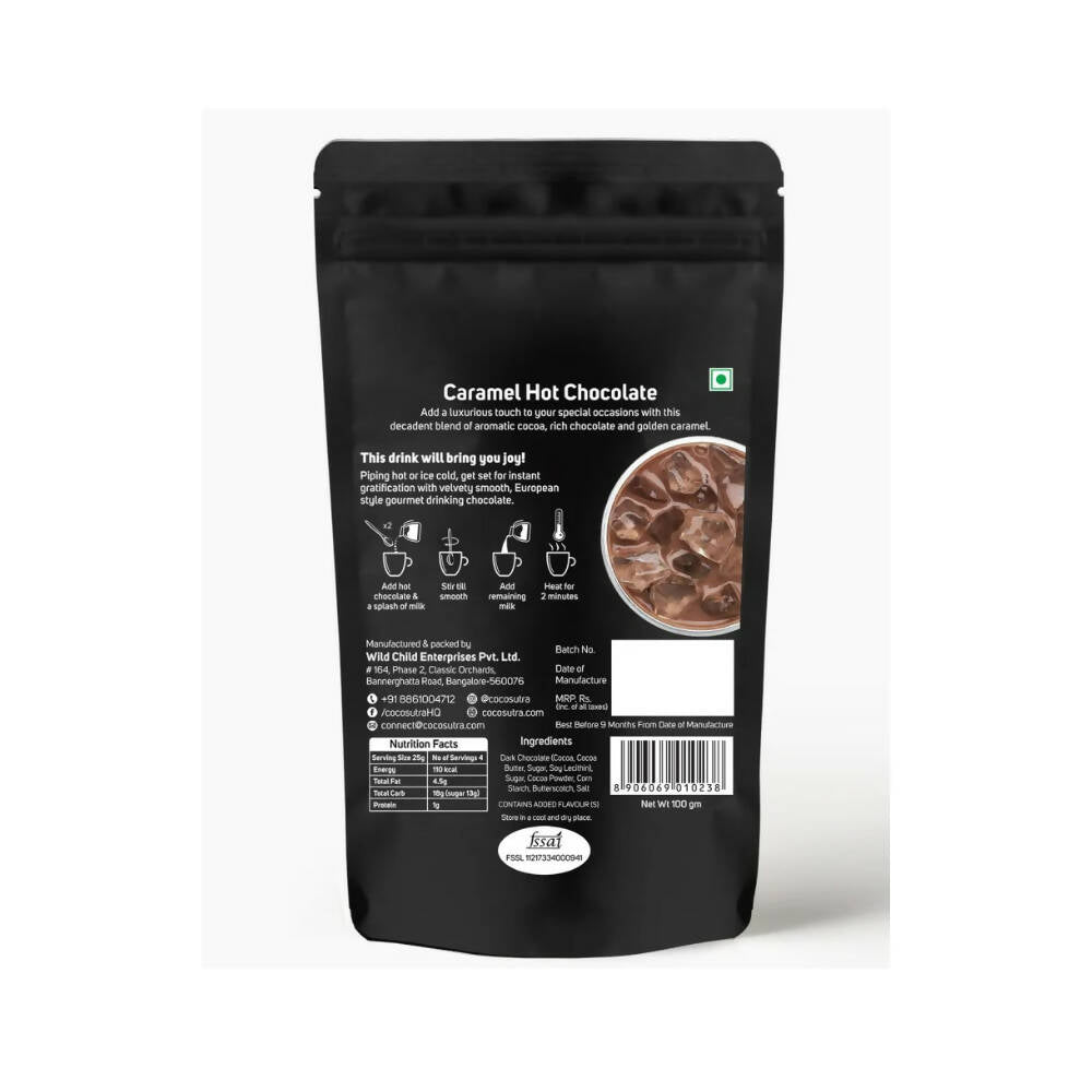 Cocosutra Caramel Hot Chocolate Mix - Distacart