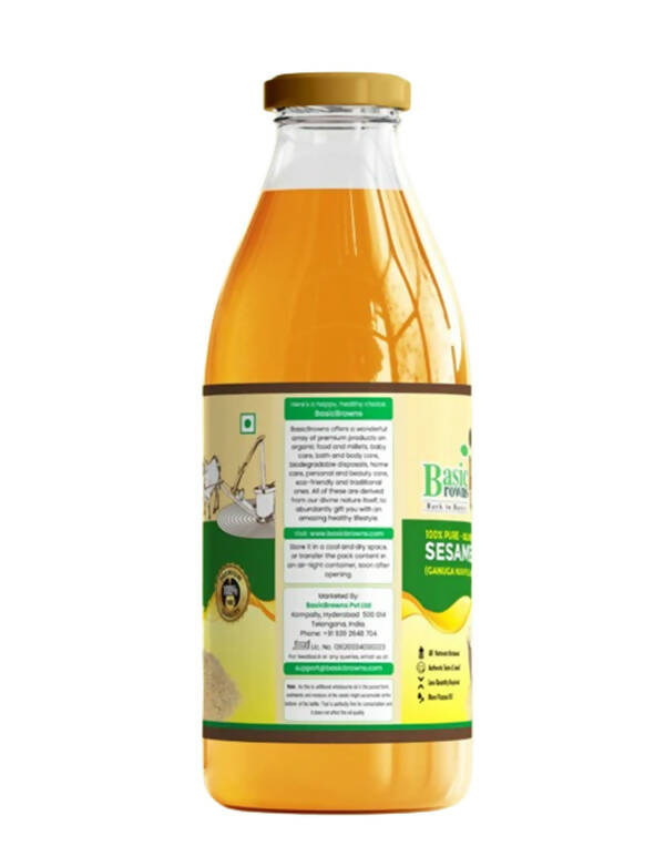 BasicBrowns Bull Driven Sesame Oil - Distacart