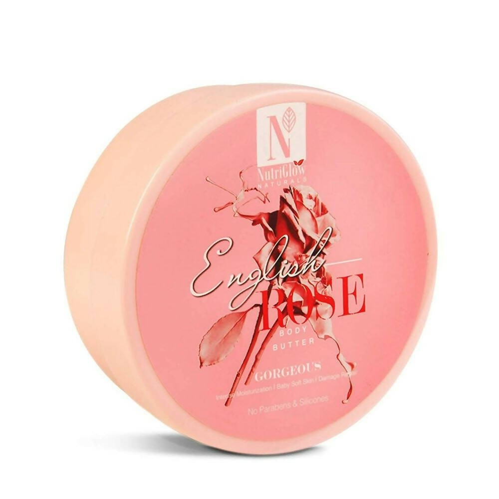 NutriGlow NATURAL'S English Rose Body Butter Cream - Distacart