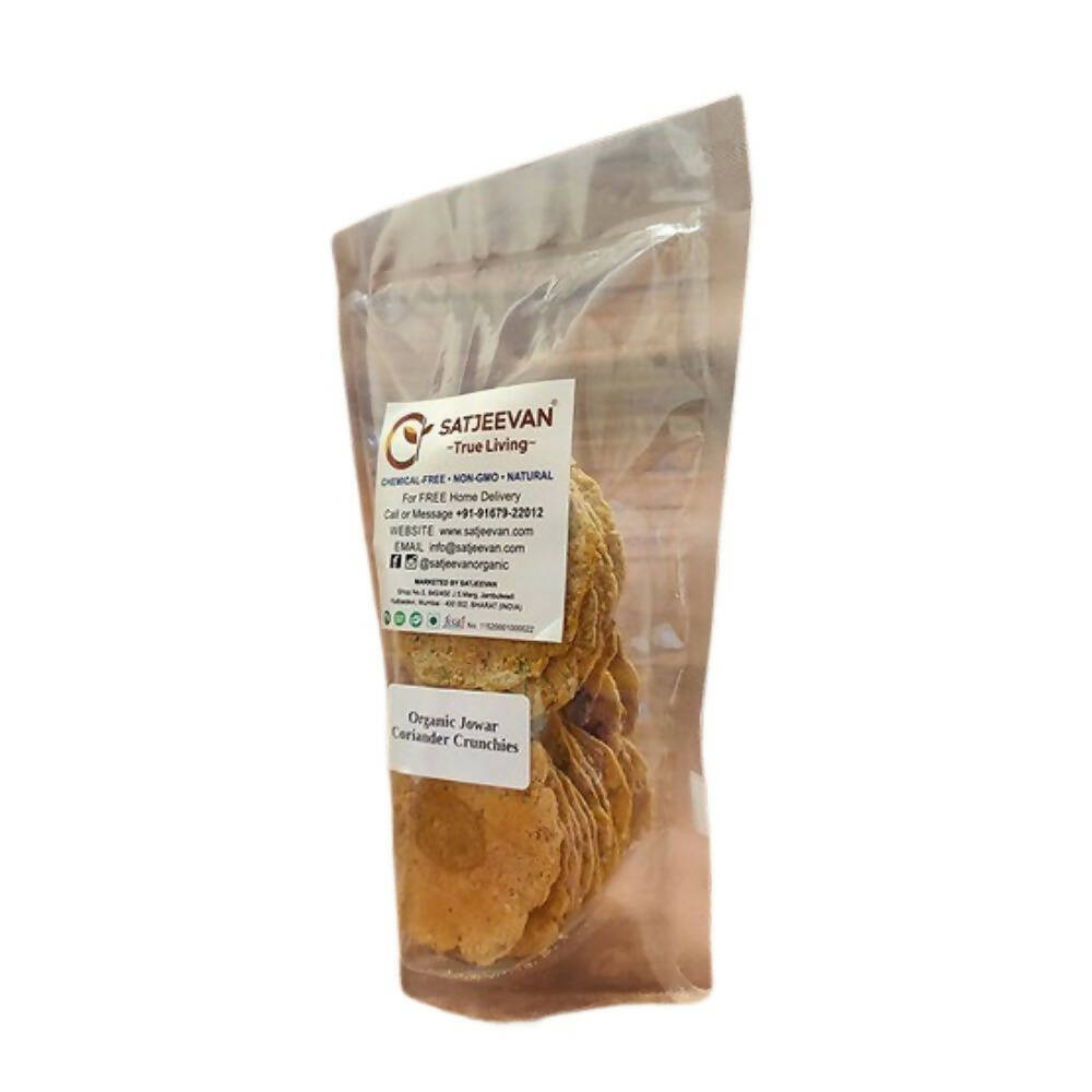 Satjeevan Organic Jowar Coriander Crunchies - Distacart