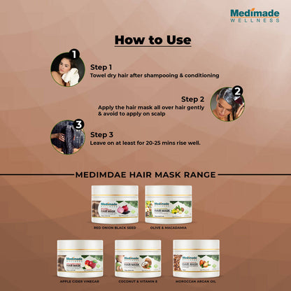 Medimade Wellness Moroccan Argan Oil Hair Mask - Distacart