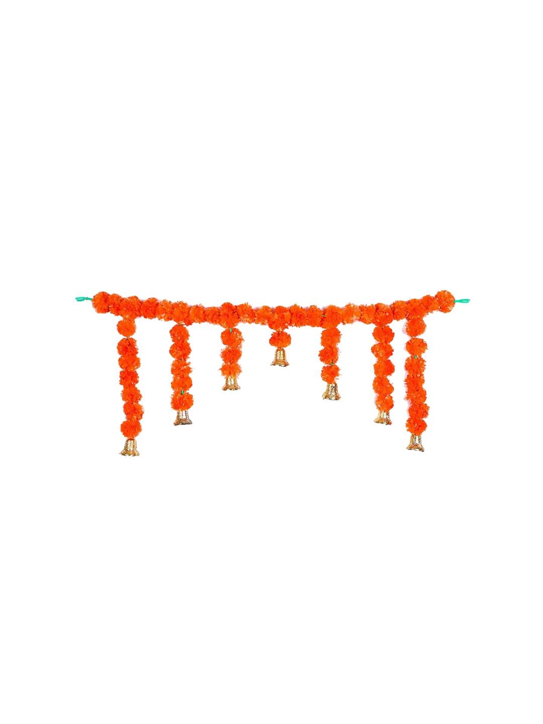 Tied Ribbons Orange Hanging Marigold Flowers Garland - Distacart