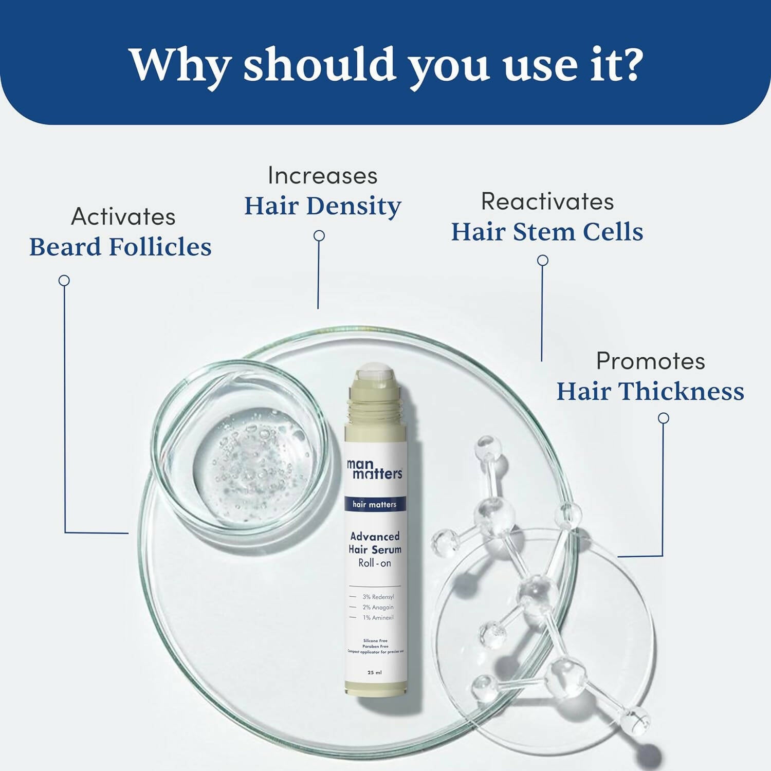 Man Matters Advanced Hair Growth Serum Roll on - Distacart