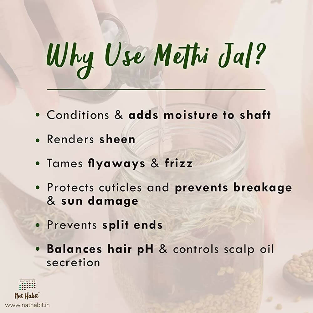 Nat Habit Rose Conditioning Methi Jal Hair Serum Spray - Distacart