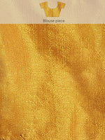Thumbnail for Orange Organza Printed Saree With Blouse Piece - Nivaa - Distacart