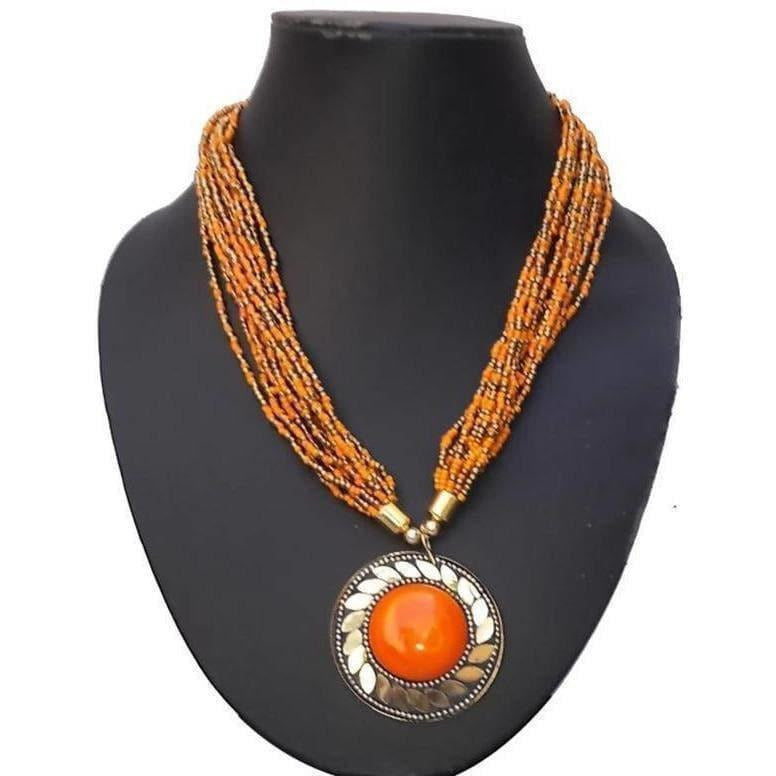 Latest traditional Jwellery set for women Color-Orange