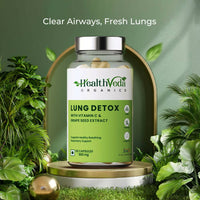 Thumbnail for Health Veda Organics Lung Detox Veg Capsules - Distacart