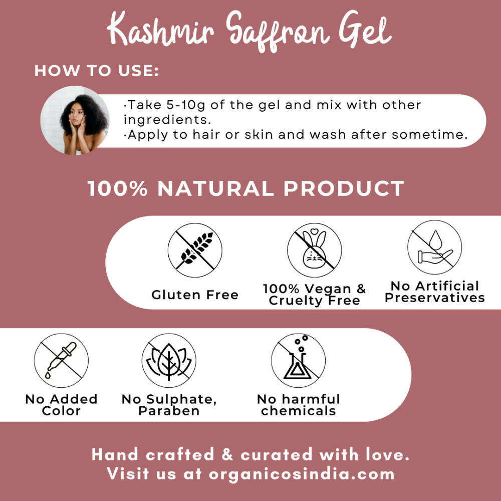 Organicos Kashmir Saffron Gel - Distacart
