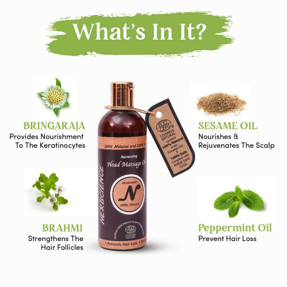 Herbcience Rejuvenating Head Massage Oil - Distacart